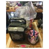 Punch bowl, helmet, singing machine