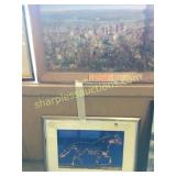 Budweiser print/Blue horse picture, frame