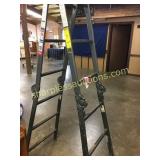 Folding metal ladder