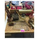 Jewelry box, lamp, misc