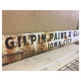 Gilpin paint and glass metal sign