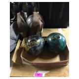 3 Bowling balls & bag