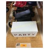 "Party" light, cart, electronics