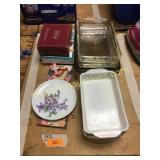 Baking dishes, game, misc