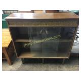 Sliding glass front cabinet
