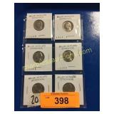 Uncirculated Jefferson nickels(6)