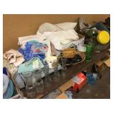 Bedding, vases, misc