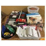 VHS tapes, office supplies, misc