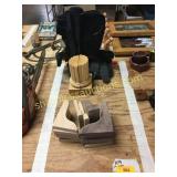 Boot, shelving items, misc