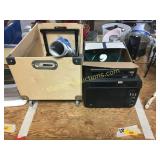 Crockpot, cart, radio