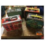 Lunch boxes, some with thermos