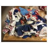 Raggedy Ann & Andy dolls, clothing, bedding