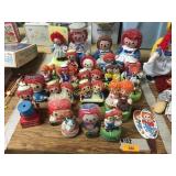 Raggedy Ann & Andy music boxes, home décor