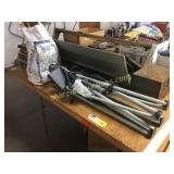 Bag chair, books, hardware, brackets, misc