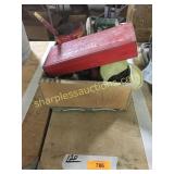 Toy truck, tools, misc