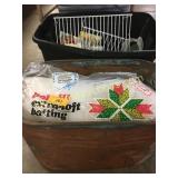 Copper boiler, batting, misc