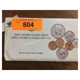 U.S. Mint 1989 Uncirculated Coin Set