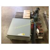 B&D leaf blower, work light, electric box, misc