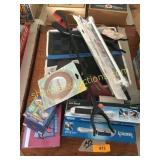 Glass chess set, lint brushes, misc