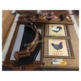 Wall décor, mirror, shelves