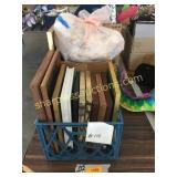 Picture frames, towels