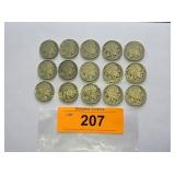 Collection of Buffalo nickels
