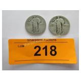 Standing Liberty quarters