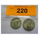 Standing Liberty quarters