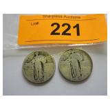 Standing Liberty quarters