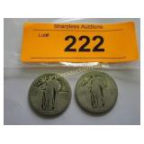 Standing Liberty quarters