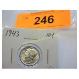Brilliant uncirculated Mercury dime