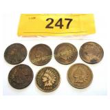 7 Indian head pennies