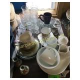 Dishes, glasses, misc