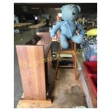 Bookcase, doll highchair, bear