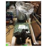 Coffee pot, throw, statue