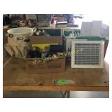Registers, garden bucket, nails,misc