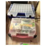 Tackle box w/fishing items, organizer
