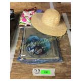 Records, clock, hat, misc