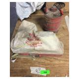 Gas can, Seed Sower bag