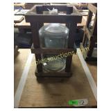 Water jar and wood crate