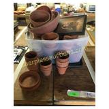Flower clay pots