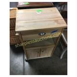 Wood kitchen cart