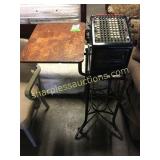 Antique Burroughs adding machine w/stand