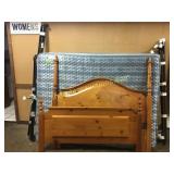 Queen bed frame w/mattress and boxspring
