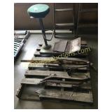 Horse harness collar item, stool, misc