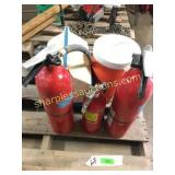Coolers, fire extinguishers