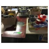 Tupperware, garden tools, candles, misc.