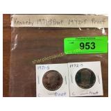 Kennedy 1971-S Proof, 1972-S Proof