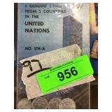 5 Genuine Coins from 5 Countries UN
