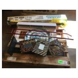 Mop, picture frame, light, misc